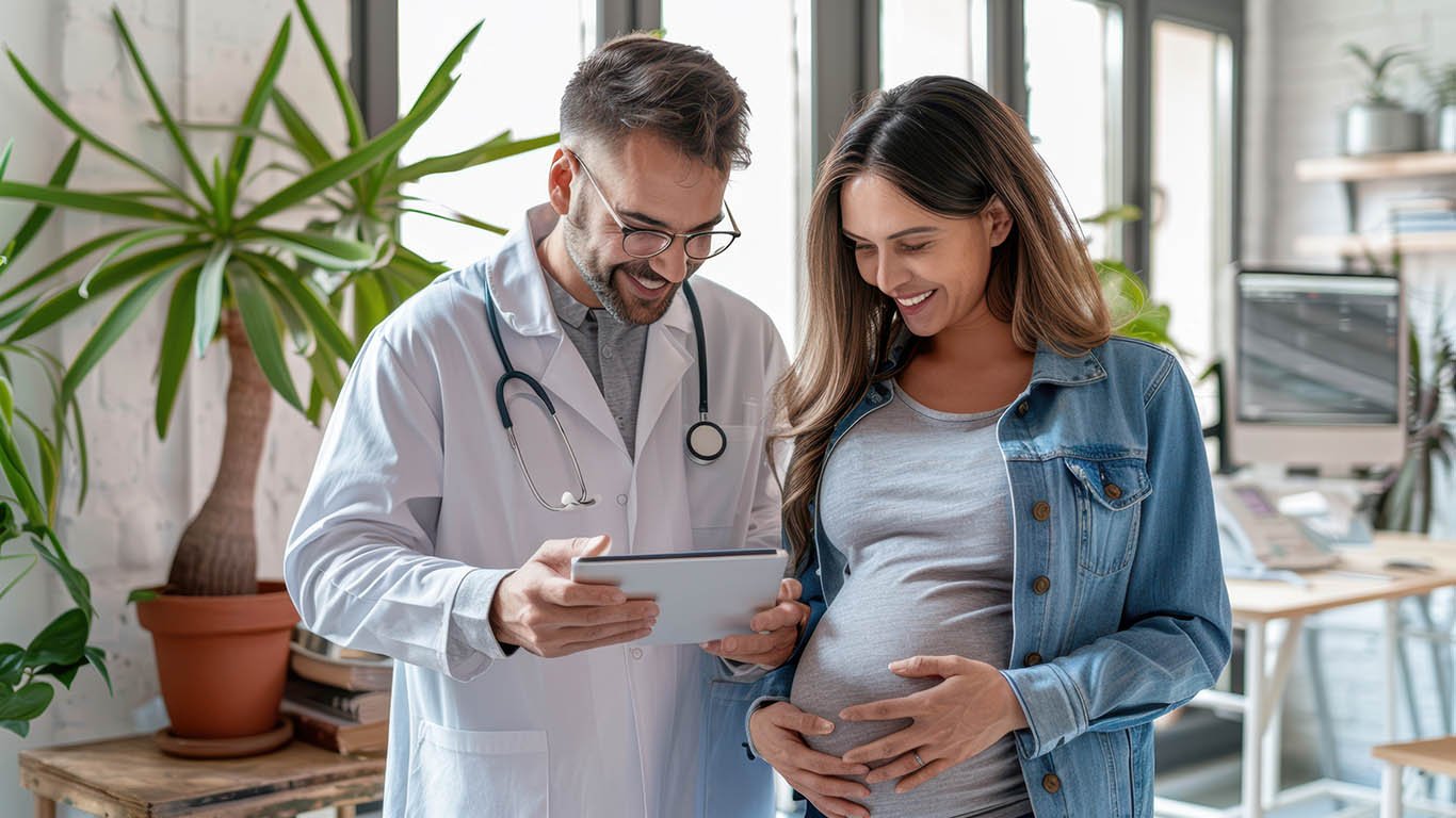 Doctor reviewing IVF treatment plan